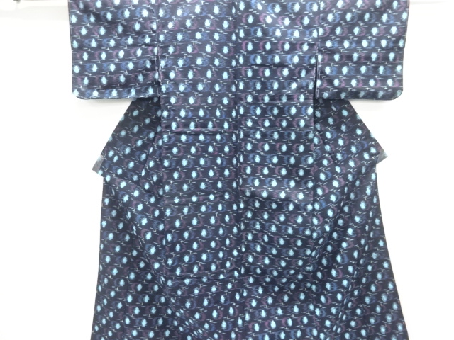 JAPANESE KIMONO / ANTIQUE KIMONO / KURUME KASURI / ABSTRACT